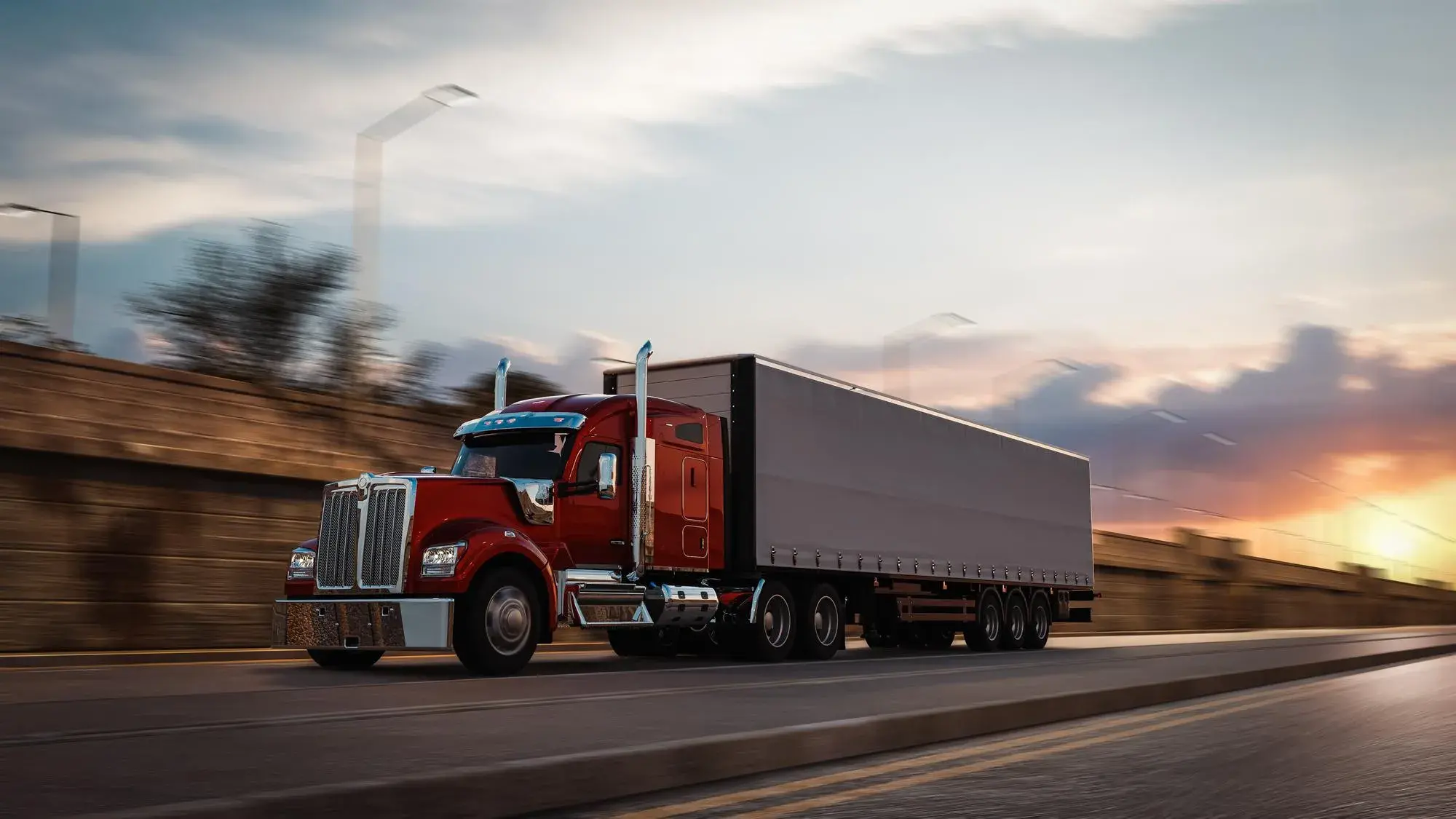Precision Route Network — trucks on the highway