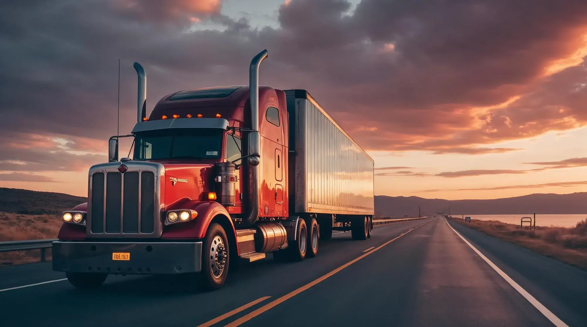 Precision Route Network — trucks on the open highway